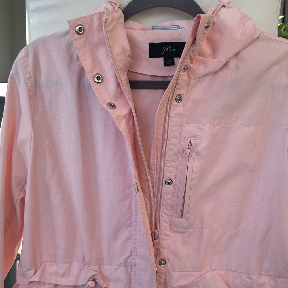 J. Crew Light Pink Hooded Utility Jacket - Picture 9 of 16